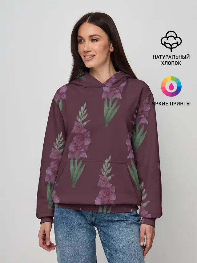 Бардовые гладиолусы