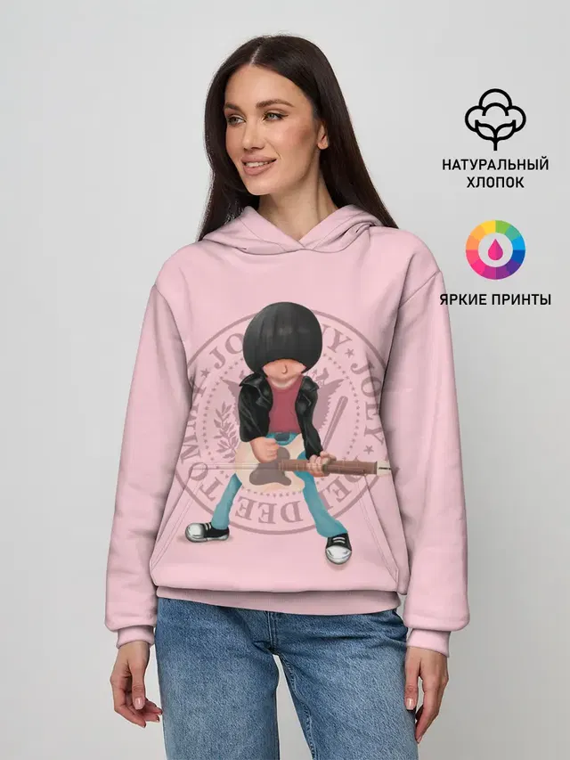Женское худи с принтом «Ramones — Joey Ramone»