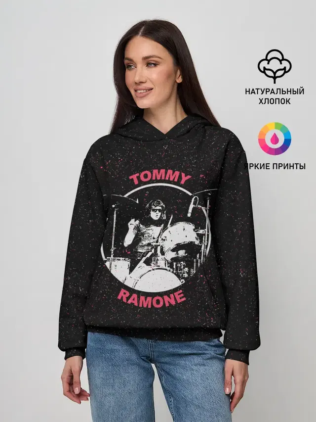 Женское худи с принтом «Ramones — Tommy Ramone»