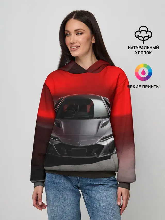Женское худи с принтом «Honda NSX»