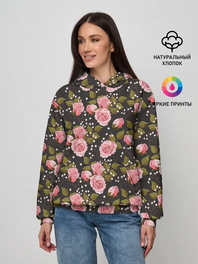 Яркие розовые розы