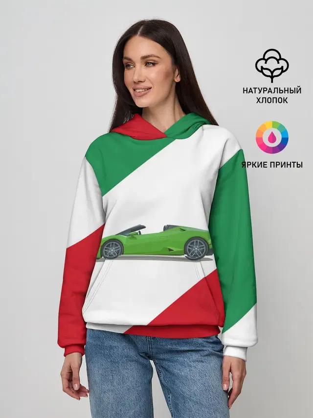 Женское худи с принтом «Lamborghini»