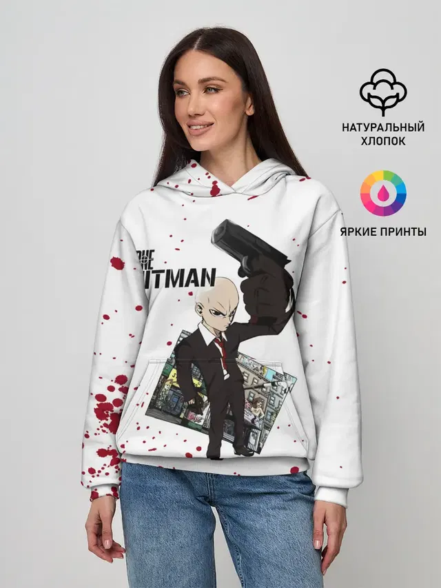 Женское худи с принтом «ONE Hitman»