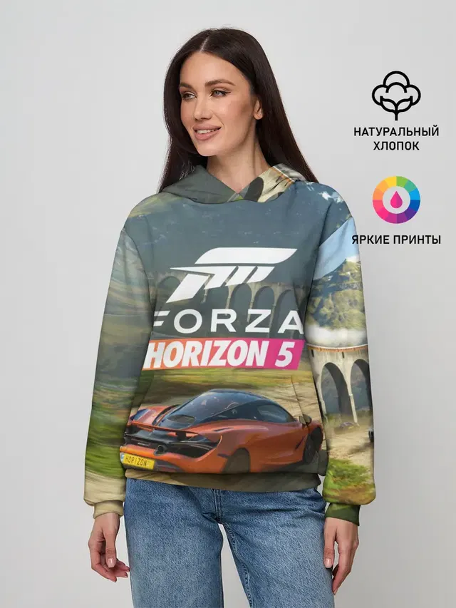 Женское худи с принтом «Forza Horizon — Forza Horizon 5, игра»
