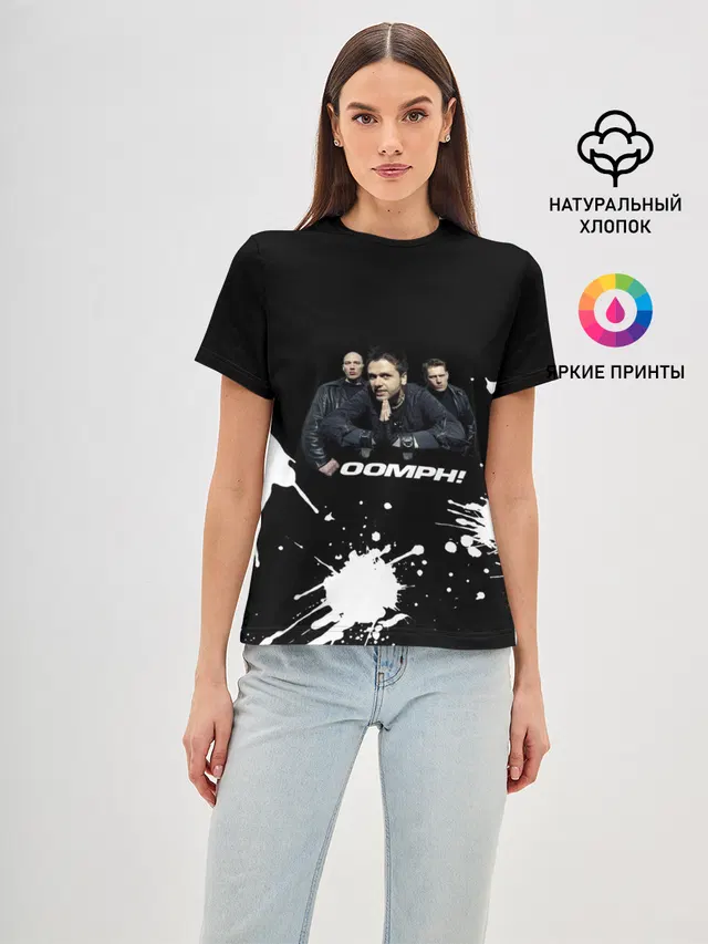 Женская базовая футболка с принтом «OOMPH — Группа OOMPH!»
