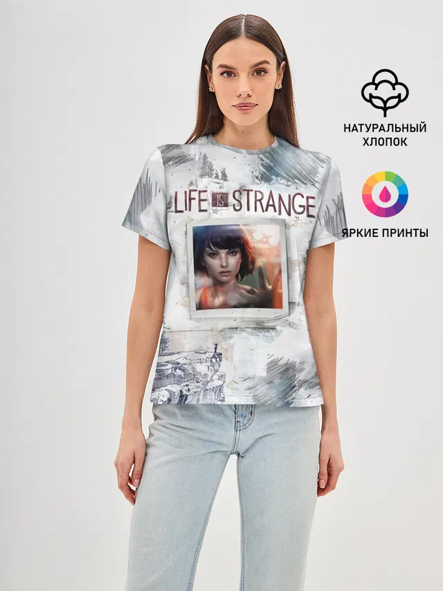 Женская базовая футболка с принтом «Max. Life is Strange.»