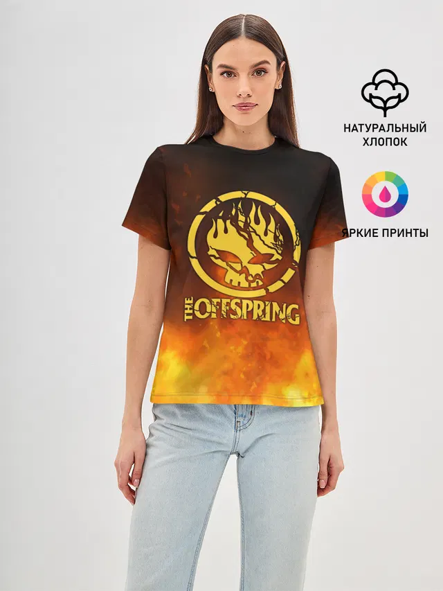 Женская базовая футболка с принтом «Offspring — The Offspring»