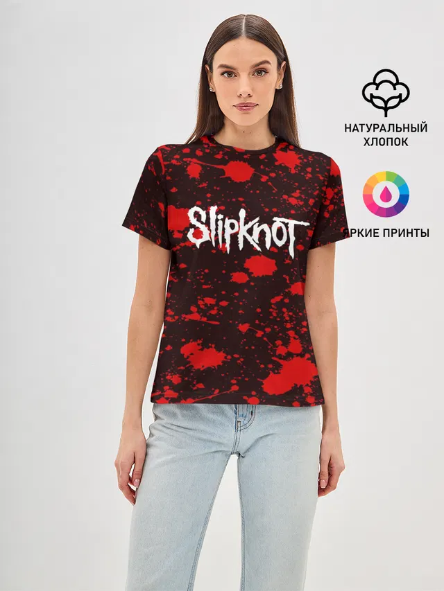 Женская базовая футболка с принтом «Slipknot»