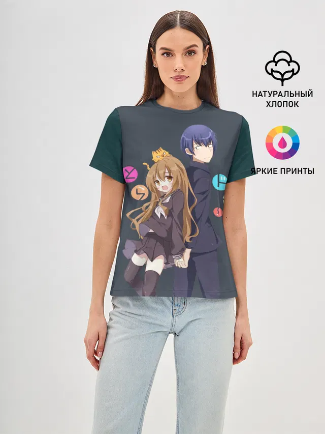 Женская базовая футболка с принтом «Toradora»