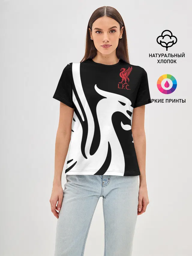 Женская базовая футболка с принтом «Liverpool Exclusive»