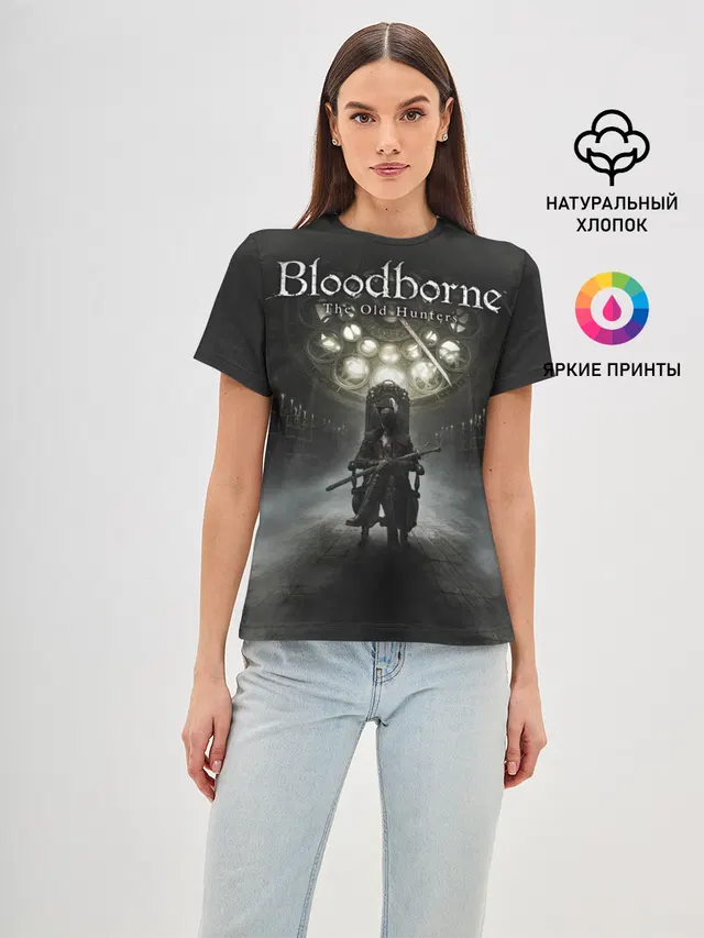 Женская базовая футболка с принтом «Bloodborne»