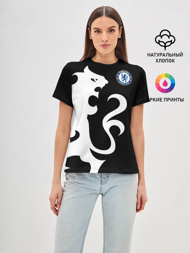 Женская базовая футболка с принтом «Chelsea Exclusive»