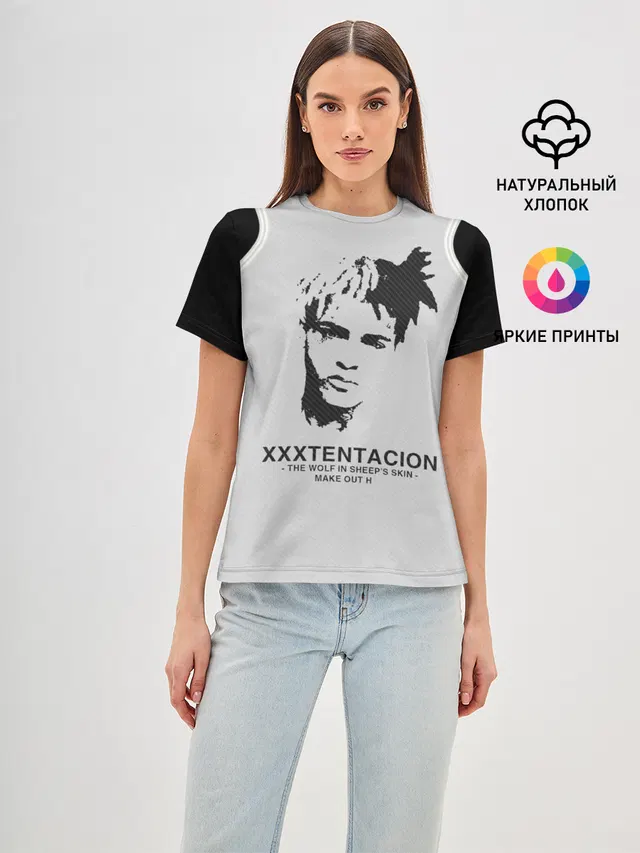 Женская базовая футболка с принтом «XXXtentacion»
