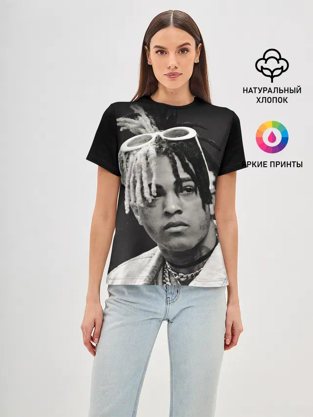 Женская базовая футболка с принтом «Xxxtentancion»