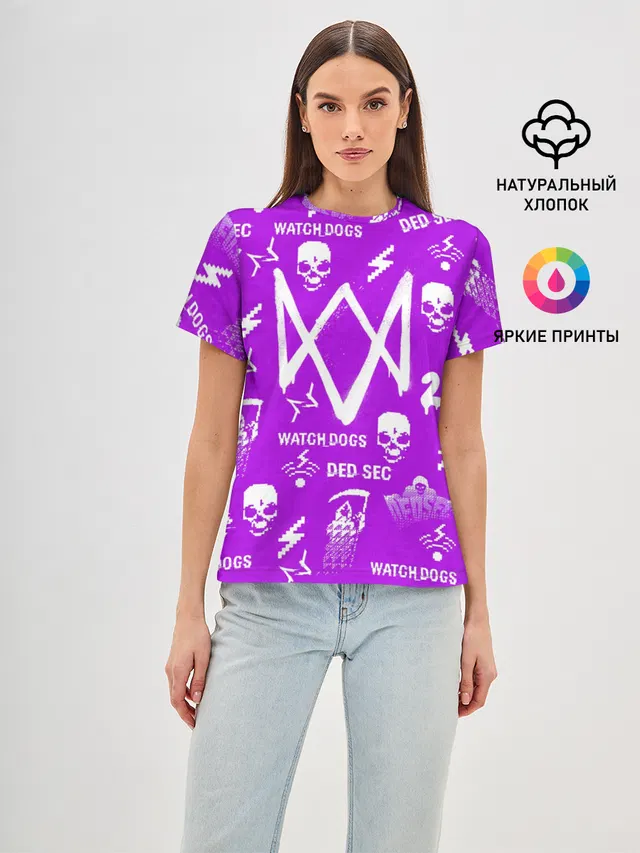 Женская базовая футболка с принтом «Skull»