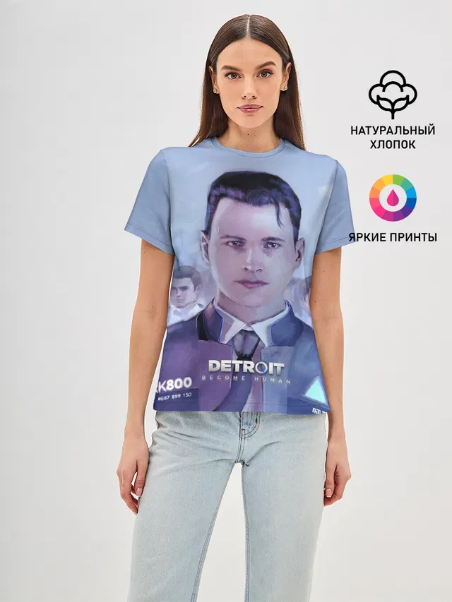 Женская базовая футболка с принтом «CyberLife»