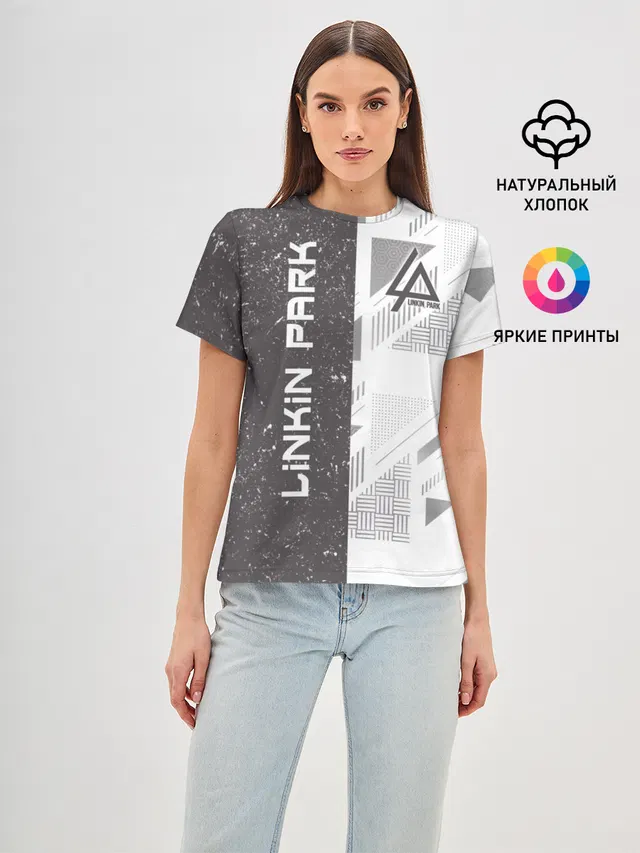 Женская базовая футболка с принтом «Linkin Park»