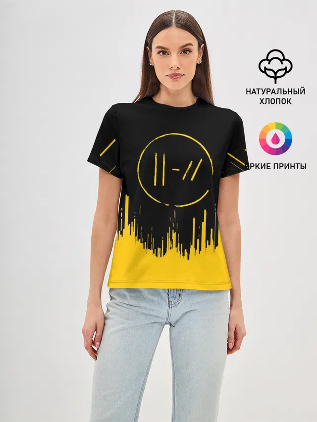 Женская базовая футболка с принтом «Twenty One Pilots»