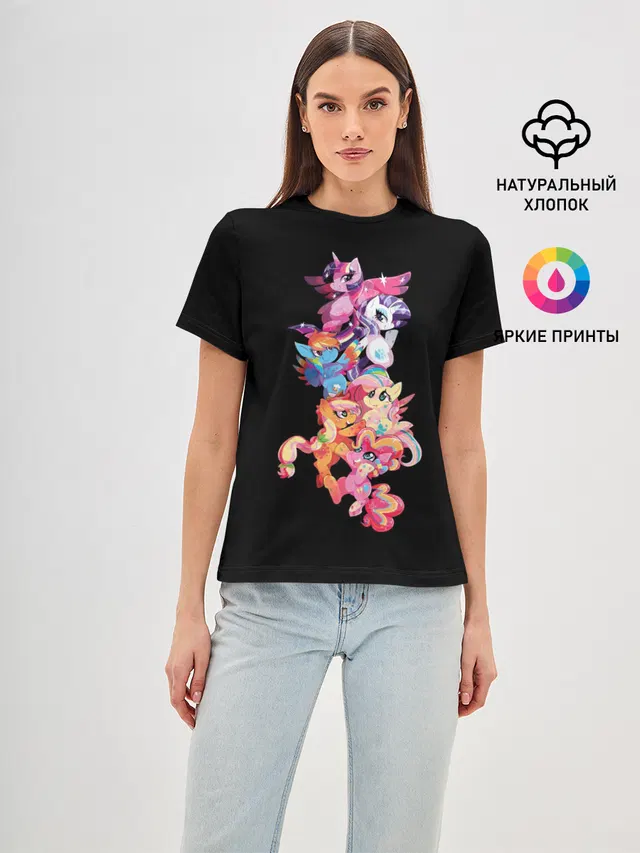 Женская базовая футболка с принтом «My Little Pony»