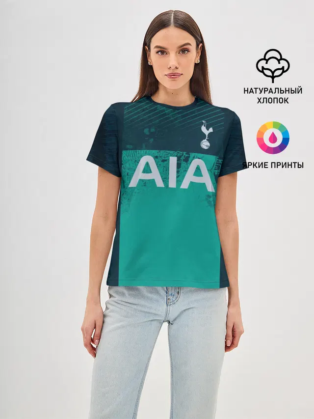 Женская базовая футболка с принтом «Tottenham — Kane alternative 18-19»