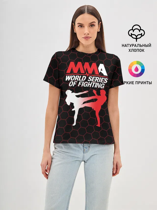 Женская базовая футболка с принтом «MMA»