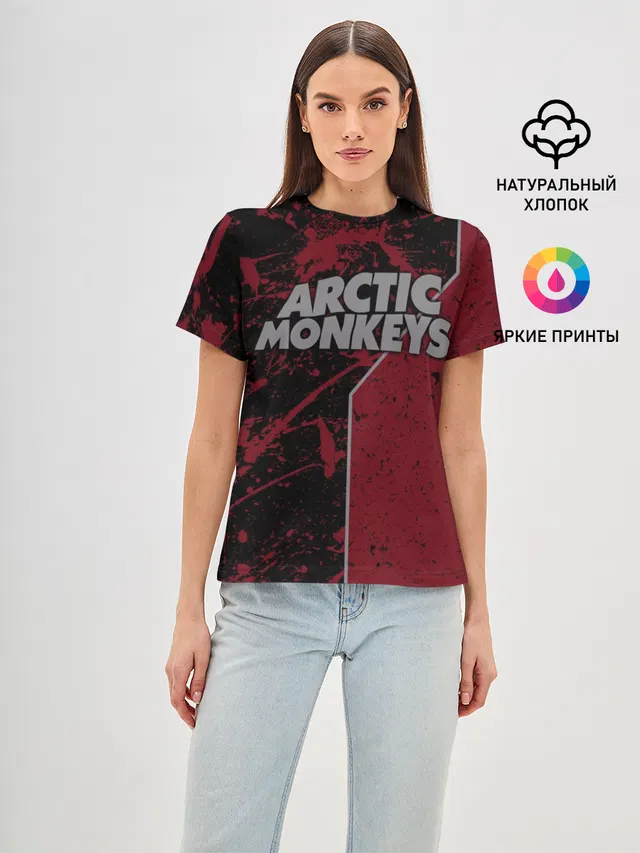 Женская базовая футболка с принтом «Arctic Monkeys»