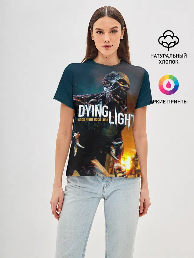 Женская базовая футболка с принтом «Dying Light — Dying Light #3»
