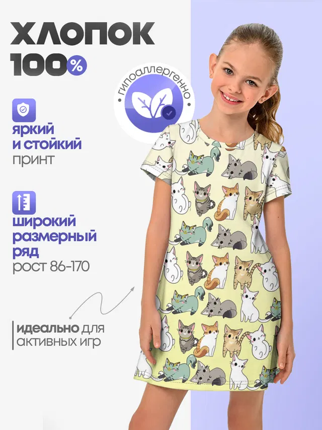 мультяшные котики на желтом мя
