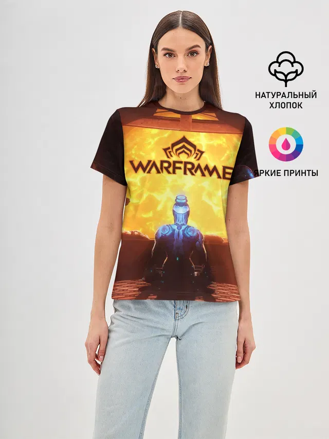 Женская базовая футболка с принтом «Warframe»