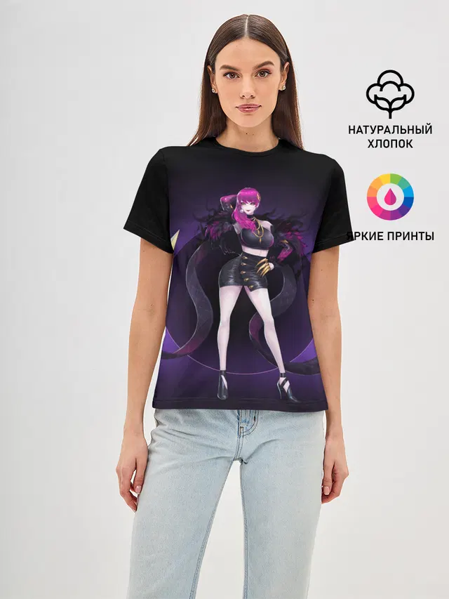 Женская базовая футболка с принтом «Evelynn»
