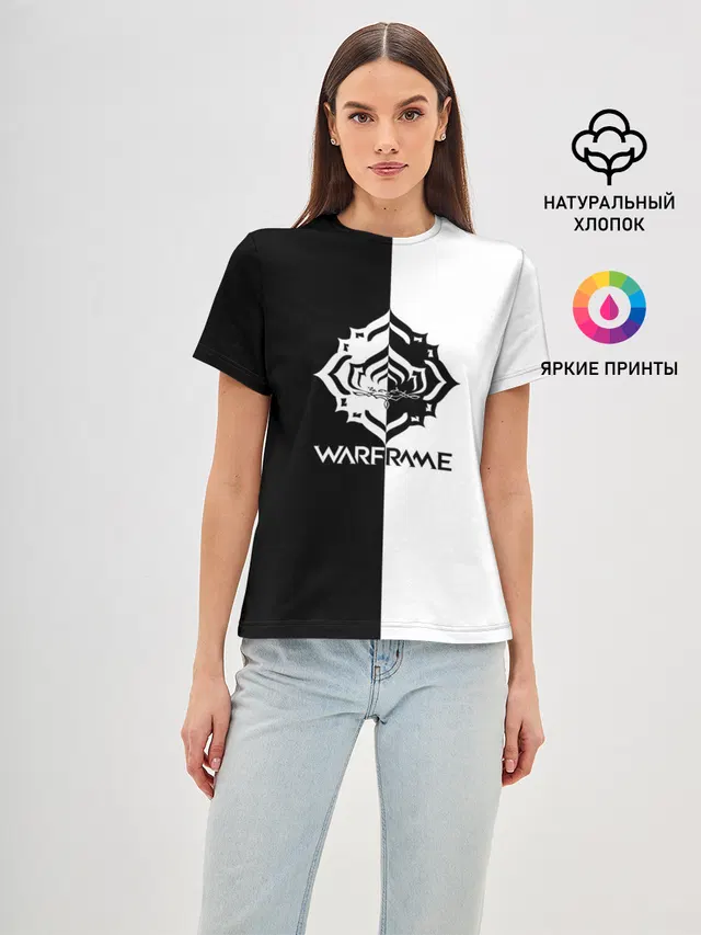 Женская базовая футболка с принтом «Warframe»