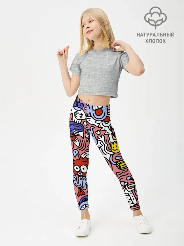 Леггинсы для девочки с принтом «Pop Art — Tosh»