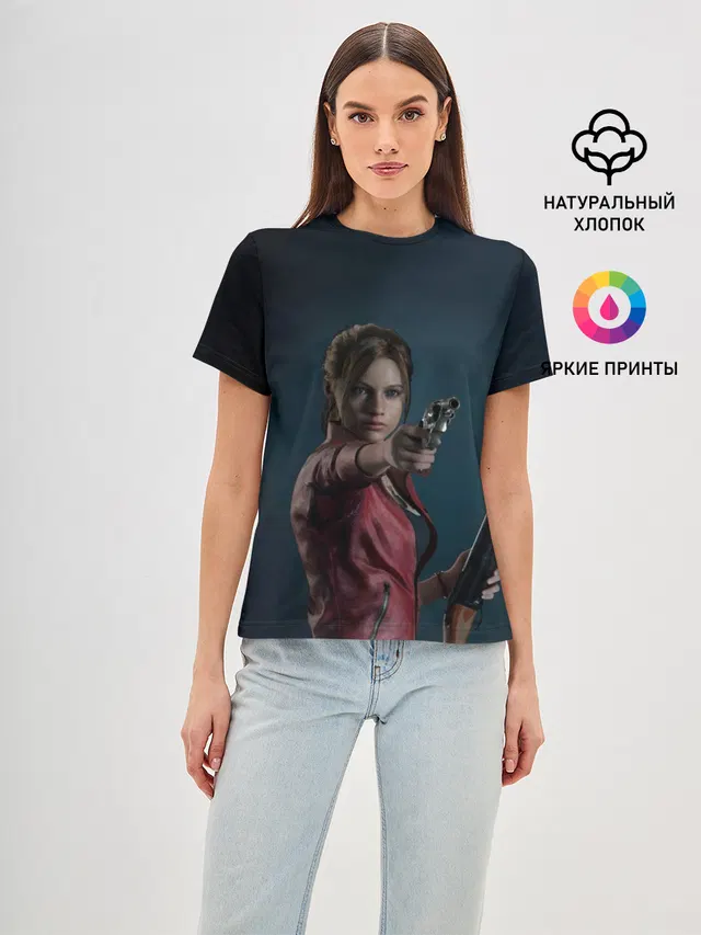 Женская базовая футболка с принтом «Claire Redfield»