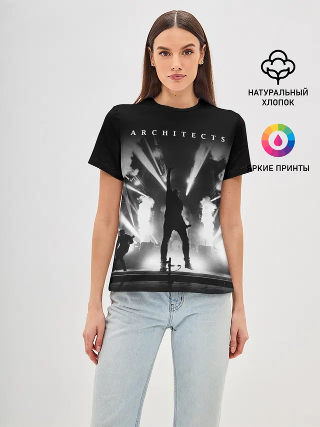 Женская базовая футболка с принтом «Architects»