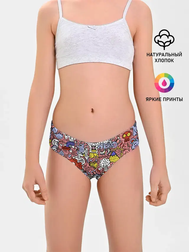 Трусы для девочек с принтом «Pop Art — Tosh»