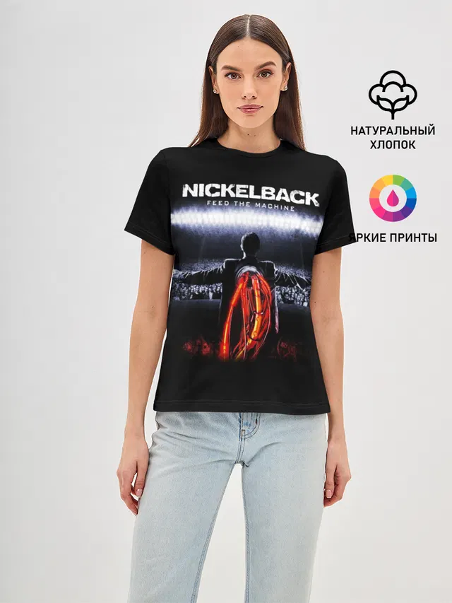 Женская базовая футболка с принтом «Nickelback»