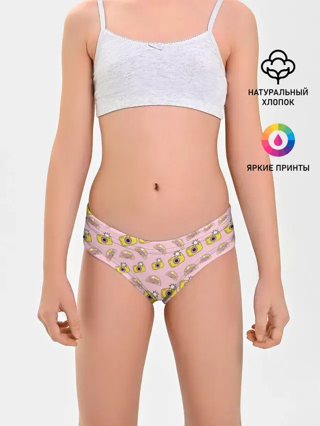 Трусы для девочек с принтом «Фотики OMG»