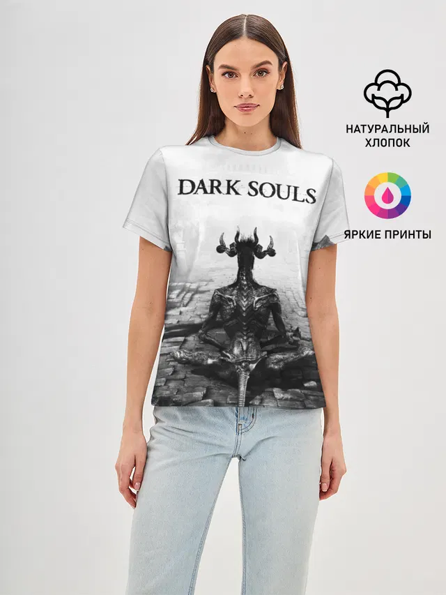 Женская базовая футболка с принтом «Anor Londo»