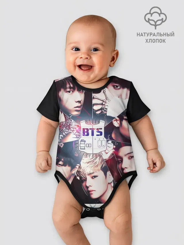 Детское боди с принтом «BTS»