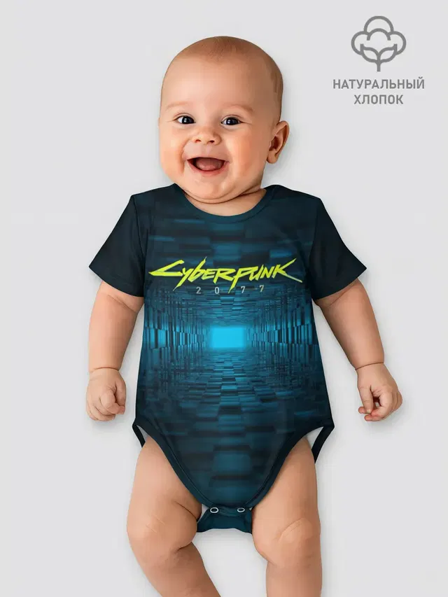 Детское боди с принтом «Cyberpunk 2077»