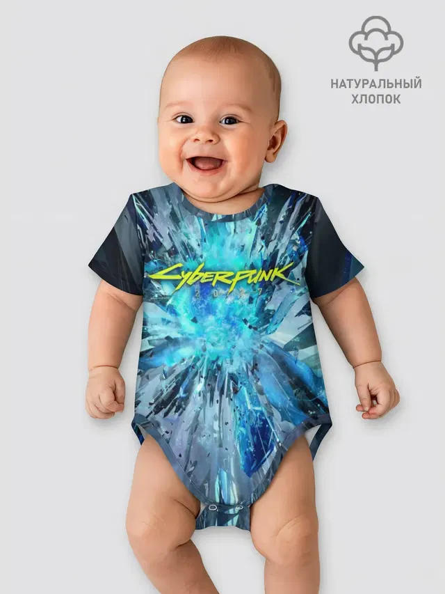 Детское боди с принтом «Cyberpunk 2077»