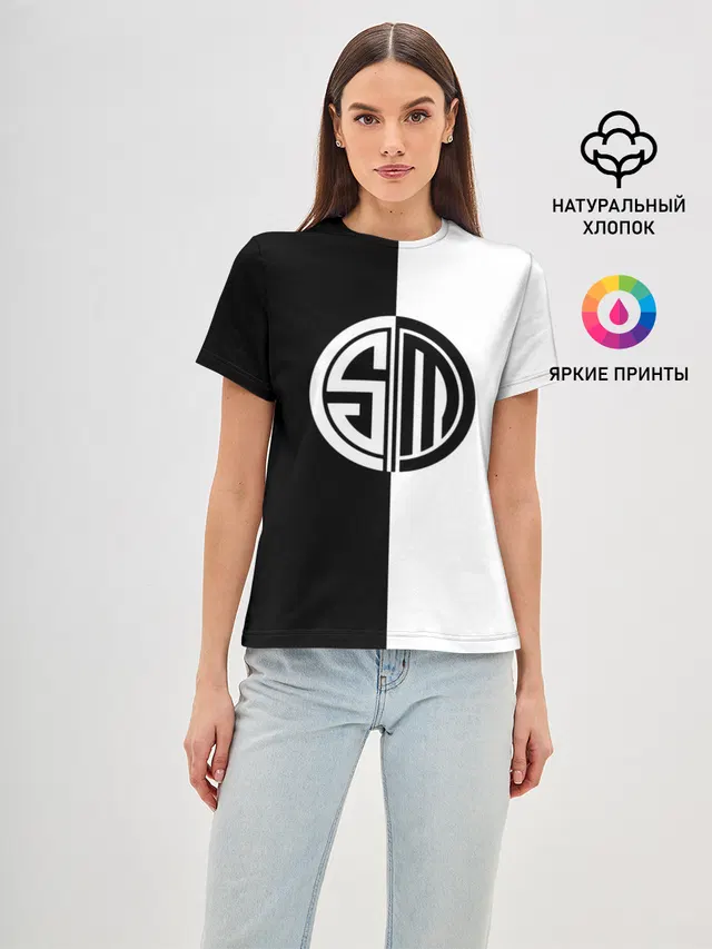 Женская базовая футболка с принтом «Team SoloMid»