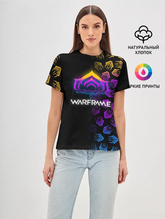 Женская базовая футболка с принтом «Warframe»