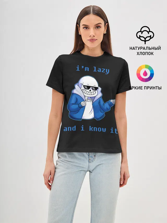 Женская базовая футболка с принтом «Deal With It Sunglasses»