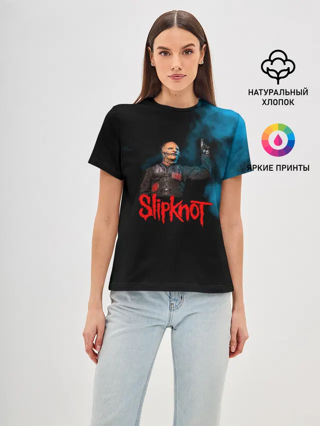 Женская базовая футболка с принтом «Slipknot»