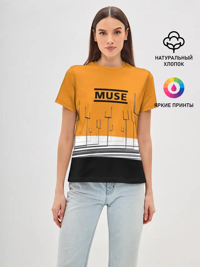 Женская базовая футболка с принтом «Muse»
