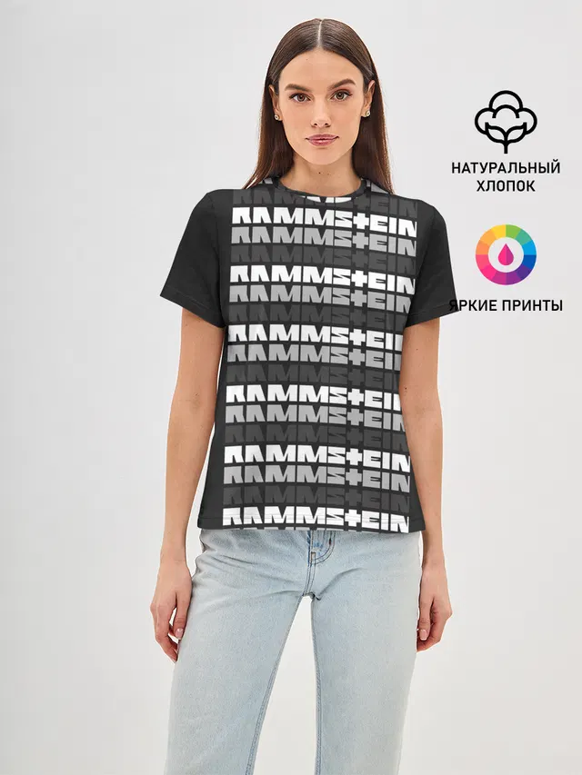 Женская базовая футболка с принтом «Rammstein»