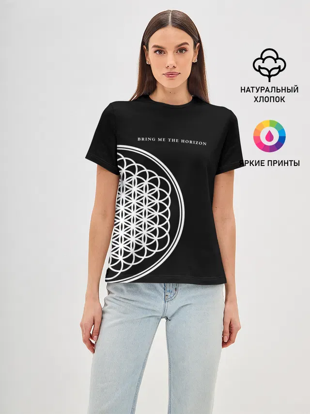 Женская базовая футболка с принтом «Bring Me the Horizon»