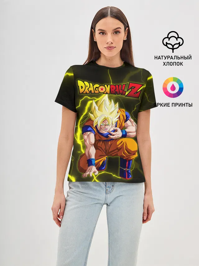 Женская базовая футболка с принтом «Dragon Ball Z»