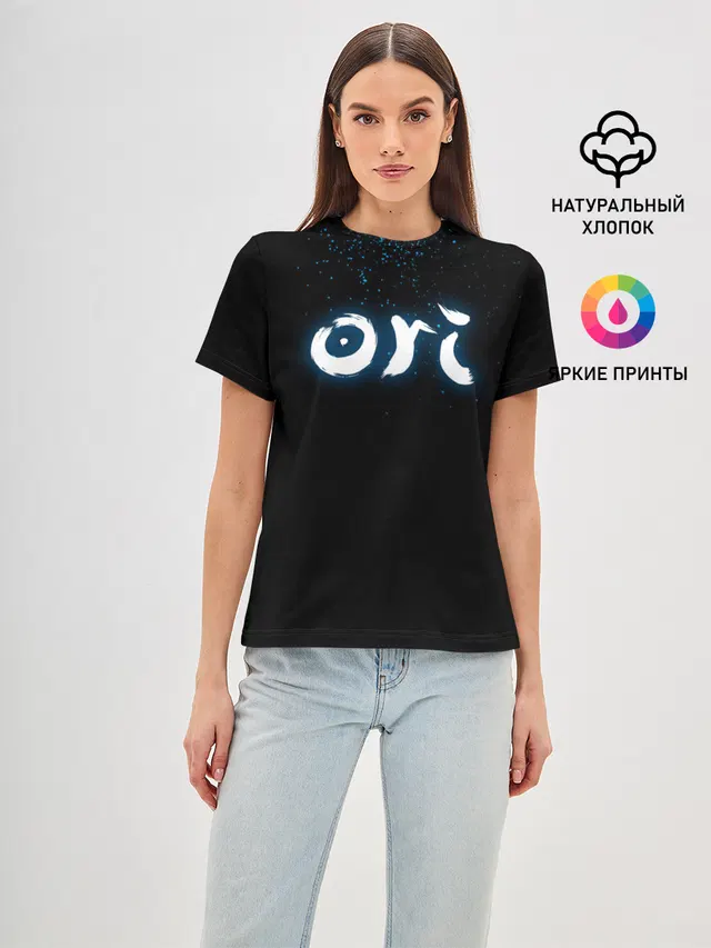 Женская базовая футболка с принтом «Разные игры — ORI»